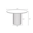5-Piece Hathaway 47.24 Round Solid Wood Table with 4 Flor Dining Chairs in Gray