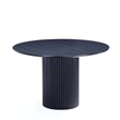 7-Piece Hathaway Round Solid Wood Dining Table with 6 Dining Chairs in Black
