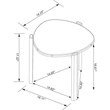 Manhattan Comfort Gales End Table from Engineered Wood in Beige