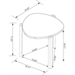 Manhattan Comfort Gales End Table from Engineered Wood in Matte White