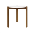 Manhattan Comfort Gales End Table from Engineered Wood in Matte White