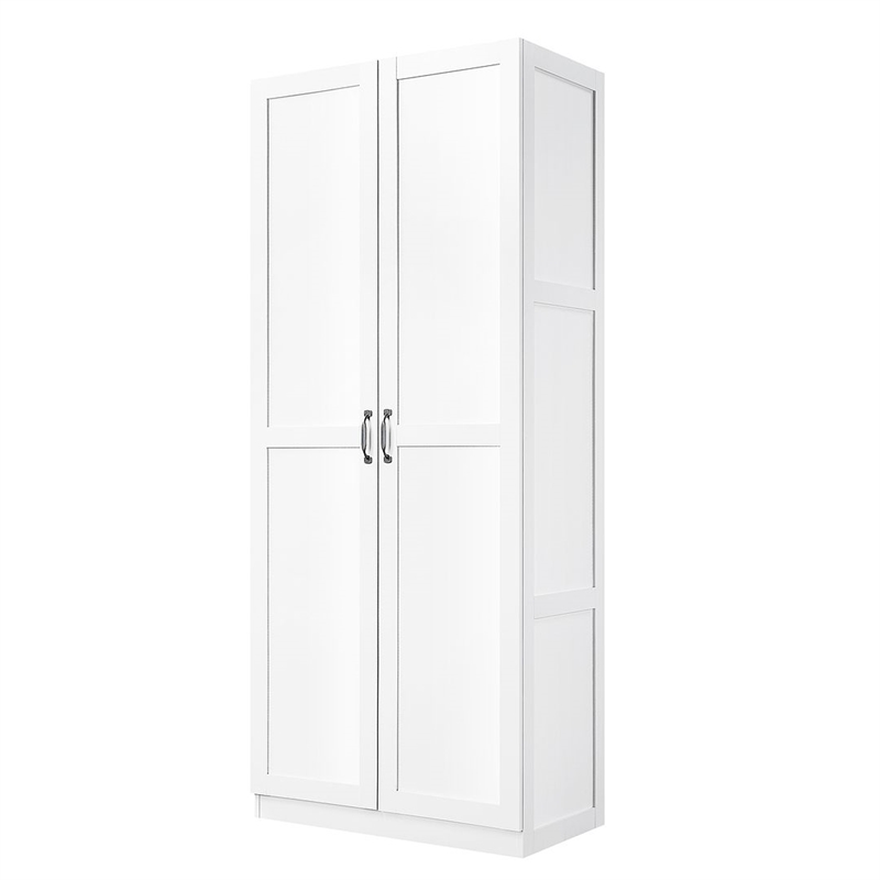 Hopkins Storage Closet from Engineered Wood 3.0 in White - Set of 2