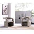 Manhattan Comfort Corvette Dining Chairs with Solid Wood Base in Dove - Set of 2
