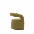 Corvette Dining Chairs with Solid Wood Base in Olive Green - Set of 2