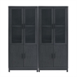 Manhattan Comfort Jodie Bookcase from Engineered Wood in Gray - Set of 2