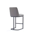 Manhattan Comfort Serena Counter Stool with Metal Base in Gray (Set of 2)