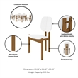 Manhattan Comfort Gales Dining Chair from Engineered Wood in White - Set of 4