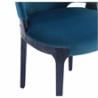 Kara Upholstered Dining Side Chair from Solid Wood in Blue- Set of 4