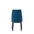 Kara Upholstered Dining Side Chair from Solid Wood in Blue- Set of 4