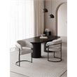 Manhattan Comfort Augusta Dining Chair with Metal Base in Light Gray - Set of 2