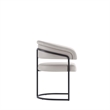 Manhattan Comfort Augusta Dining Chair with Metal Base in Light Gray - Set of 2