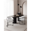 Manhattan Comfort Augusta Dining Chair with Metal Base in White - Set of 2