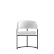 Manhattan Comfort Augusta Dining Chair with Metal Base in White - Set of 2