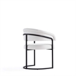 Manhattan Comfort Augusta Dining Chair with Metal Base in White - Set of 2