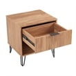 DUMBO 1.0 Nightstand from Engineered Wood in Golden Brown - Set of 2