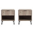 DUMBO 1.0 Nightstand from Engineered Wood in Rustic Gray - Set of 2