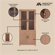 Manhattan Comfort Jodie Bookcase made from Engineered Wood in Maple - Set of 3