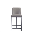 Manhattan Comfort Serena Counter Stool with Steel Base in Gray (Set of 3)