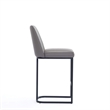 Manhattan Comfort Serena Counter Stool with Steel Base in Gray (Set of 3)