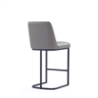 Manhattan Comfort Serena Counter Stool with Steel Base in Gray (Set of 3)