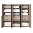 Lee Wardrobe Closet 1.0 from Engineered Wood in Rustic Gray - Set of 3