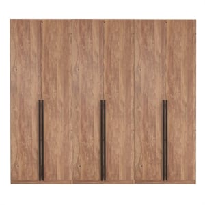 Lee Wardrobe Closet 2.0 from Engineered Wood in Golden Brown - Set of 3