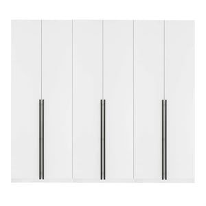 Lee Wardrobe Closet 2.0 from Engineered Wood in White - Set of 3