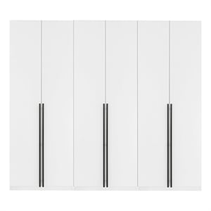 Lee Wardrobe Closet 3.0 from Engineered Wood in White - Set of 3
