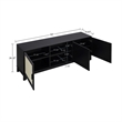 Sheridan 4-Piece Engineered Wood Bookcase TV Stand Sideboard End Table in Black