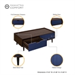 Duane 4 Piece Living Room Set Sideboard TV Stand Coffee Table End Table in Navy