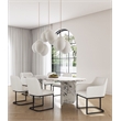 Manhattan Comfort Serena 6 Piece Dining Set with Steel Base in Cream