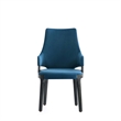8-Piece Kara Dining Side and Arm Chairs from Solid Wood in Blue