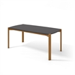 Gales 70.87 Dining Table from Engineered Wood in Black - Set of 7
