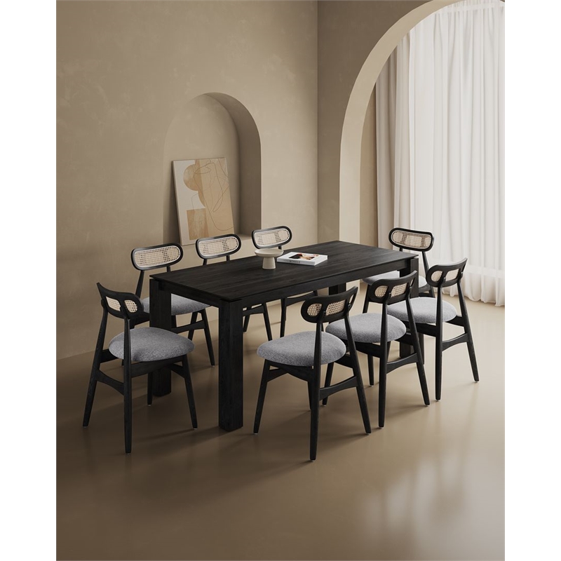 9-Piece Rockaway  70.86  Dining Set from Solid Wood with 8 Colbert Dining Chairs