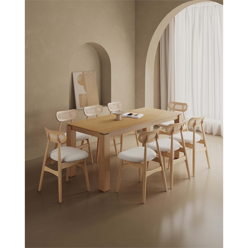 9-Piece Rockaway  70.86  Dining Set from Solid Wood with 8 Colbert Dining Chairs