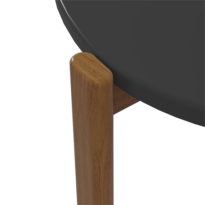 Manhattan Comfort Gales Coffee Table from Engineered Wood in Matte Black