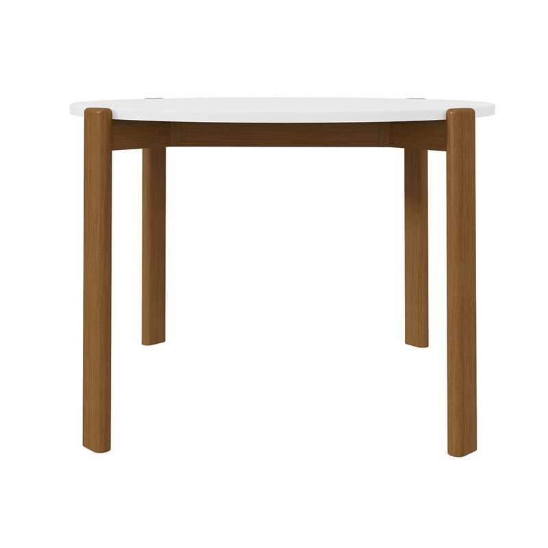 Manhattan Comfort Gales Round 46.54 Dining Table from Engineered Wood in White