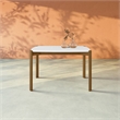 Manhattan Comfort Gales 47.24 Dining Table from Engineered Wood in Matte White