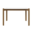 Manhattan Comfort Gales 47.24 Dining Table from Engineered Wood in Matte White