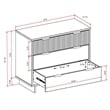 2-Piece Granville Solid Wood Tall Narrow and Standard Dresser Set in Dark Grey