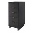 2-Piece Granville Solid Wood Tall Narrow and Standard Dresser Set in Dark Grey