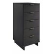 2-Piece Granville Solid Wood Tall Narrow and Standard Dresser Set in Dark Grey