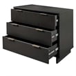 2-Piece Granville Solid Wood Tall Narrow and Standard Dresser Set in Dark Grey