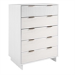 2-Piece Granville Solid Wood Tall Chest and Standard Dresser Set in White