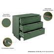 2-Piece Granville Solid Wood Tall Chest and Standard Dresser Set in Sage Green