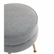 Bailey Woven Polyester & Solid Wood Ottoman - Multi-Color - Gold Feet- Set of 4