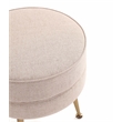 Bailey Woven Polyester & Solid Wood Ottoman - Multi-Color - Gold Feet- Set of 4