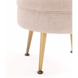 Bailey Woven Polyester & Solid Wood Ottoman - Multi-Color - Gold Feet- Set of 4