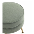 Bailey Woven Polyester & Solid Wood Ottoman - Multi-Color - Gold Feet- Set of 4