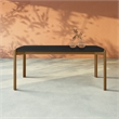 Manhattan Comfort Gales 70.87 Dining Table with Solid Wood Legs in Matte Black
